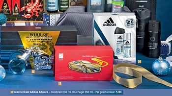 Promoties Geschenkset adidas adipure - Adidas - Geldig van 24/11/2017 tot 24/12/2017 bij Carrefour