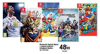 Promoties Nintendo switch mario + lapins crétins - kingdom battle - Ubisoft - Geldig van 24/11/2017 tot 24/12/2017 bij Carrefour