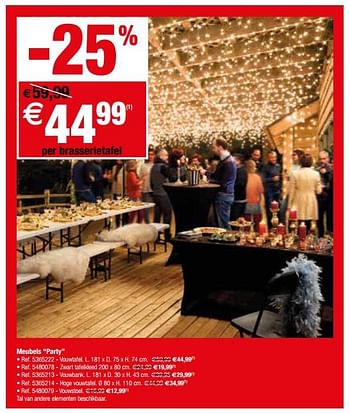 Promotions Brasserietafel meubels party vouwtafel - Central Park - Valide de 12/12/2017 à 30/12/2017 chez Brico