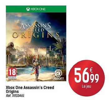Promotions Xbox one assassin`s creed origins - Ubisoft - Valide de 24/11/2017 à 24/12/2017 chez Carrefour