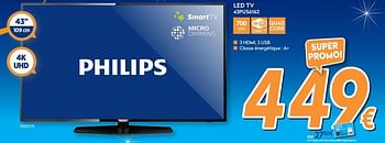 Promotions Philips led tv 43pus6162 - Philips - Valide de 05/12/2017 à 29/12/2017 chez Krefel