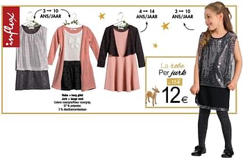Promoties Robe + long gilet jurk + lange vest - INFLUX - Geldig van 28/11/2017 tot 24/12/2017 bij Cora