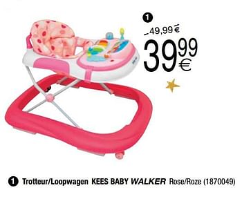 Promoties Trotteur-loopwagen kees baby walker - Huismerk - Cora - Geldig van 28/11/2017 tot 24/12/2017 bij Cora