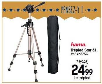 Promotions Hama trépied star 61 - Hama - Valide de 24/11/2017 à 24/12/2017 chez Carrefour