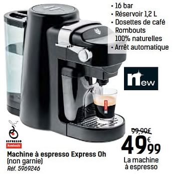Promoties Rombouts machine à espresso express oh - Rombouts - Geldig van 24/11/2017 tot 24/12/2017 bij Carrefour