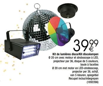 Promotions Kit de lumières disco-kit discolampen - Produit maison - Cora - Valide de 28/11/2017 à 24/12/2017 chez Cora