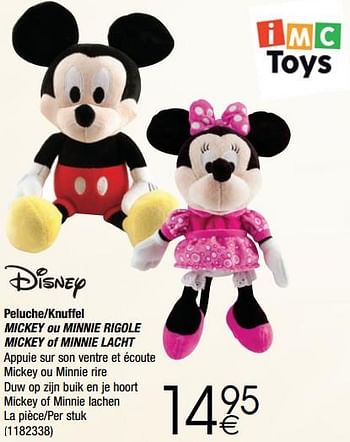 Promoties Peluche-knuffel - Disney - Geldig van 28/11/2017 tot 24/12/2017 bij Cora