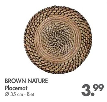Promoties Brown nature placemat - Huismerk - Casa - Geldig van 27/11/2017 tot 31/12/2017 bij Casa