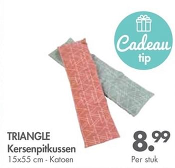 Promoties Triangle kersenpitkussen - Huismerk - Casa - Geldig van 27/11/2017 tot 31/12/2017 bij Casa