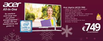 Promoties Acer aspire (ac22-760) pcaac0000007 - Acer - Geldig van 27/11/2017 tot 15/01/2018 bij Compudeals