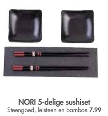 Promotions Nori 5-delige sushiset - Produit maison - Casa - Valide de 27/11/2017 à 31/12/2017 chez Casa