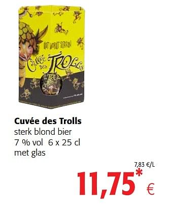 Promoties Cuvée des trolls sterk blond bier - Cuvée des Trolls - Geldig van 29/11/2017 tot 12/12/2017 bij Colruyt