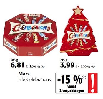 Promoties Mars alle celebrations - Celebrations - Geldig van 29/11/2017 tot 12/12/2017 bij Colruyt