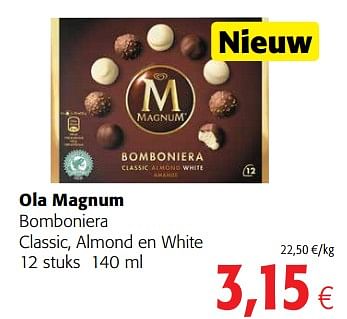 Promoties Ola magnum bomboniera classic, almond en white - Ola - Geldig van 29/11/2017 tot 12/12/2017 bij Colruyt