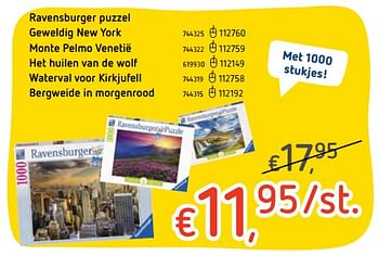 Promoties Ravensburger puzzel bergweide in morgenrood - Ravensburger - Geldig van 07/12/2017 tot 03/01/2018 bij Dreamland