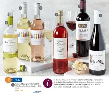 Promoties Tocornal sauvignon blanc 2017 - Witte wijnen - Geldig van 29/11/2017 tot 12/12/2017 bij OKay
