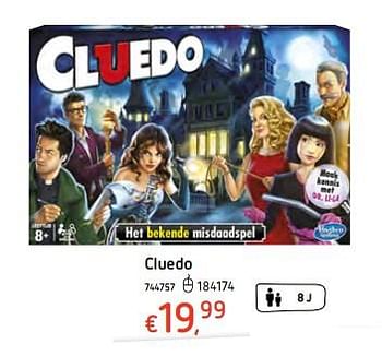 Promoties Cluedo - Hasbro - Geldig van 13/12/2017 tot 30/12/2017 bij Dreamland