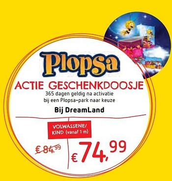 Promoties Plopsa actie geschenkdoosje - Huismerk - Dreamland - Geldig van 13/12/2017 tot 30/12/2017 bij Dreamland