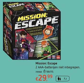Promoties Mission: escape - Goliath - Geldig van 13/12/2017 tot 30/12/2017 bij Dreamland
