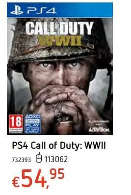 Promotions Ps4 call of duty: wwii - Activision - Valide de 13/12/2017 à 30/12/2017 chez Dreamland