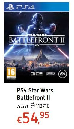 Promoties Ps4 star wars battlefront ii - Electronic Arts - Geldig van 13/12/2017 tot 30/12/2017 bij Dreamland