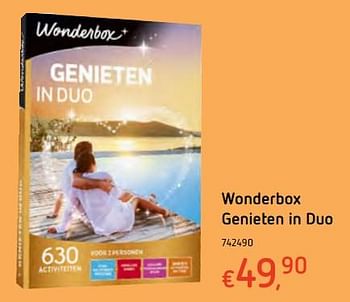 Promoties Wonderbox genieten in duo - Wonderbox - Geldig van 13/12/2017 tot 30/12/2017 bij Dreamland