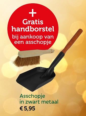 Promoties Asschopje in zwart metaal - Huismerk - Aveve - Geldig van 19/11/2017 tot 09/12/2017 bij Aveve