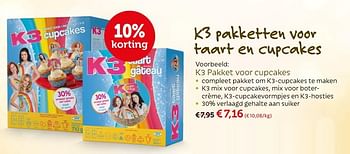 Promoties K3 pakket voor cupcakes - K3 - Geldig van 19/11/2017 tot 09/12/2017 bij Aveve