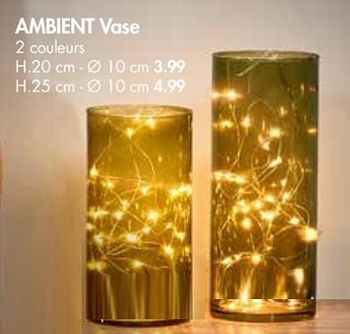 Promoties Ambient vase - Huismerk - Casa - Geldig van 27/11/2017 tot 31/12/2017 bij Casa