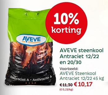 Promoties Steenkool antraciet - Huismerk - Aveve - Geldig van 19/11/2017 tot 09/12/2017 bij Aveve