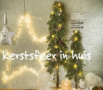 Promoties Versierde dennenboom met ledlichtjes - Huismerk - Aveve - Geldig van 19/11/2017 tot 09/12/2017 bij Aveve