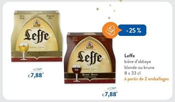 Promotions Leffe bière d`abbaye blonde ou brune - Leffe - Valide de 29/11/2017 à 12/12/2017 chez OKay