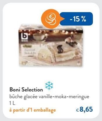 Promotions Boni selection bûche glacée vanille-moka-meringue - Boni - Valide de 29/11/2017 à 12/12/2017 chez OKay