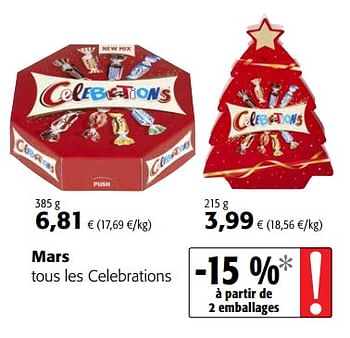 Promoties Mars tous les celebrations - Celebrations - Geldig van 29/11/2017 tot 12/12/2017 bij Colruyt