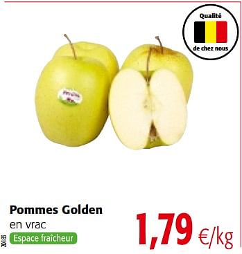 Promotions Pommes golden - Produit maison - Colruyt - Valide de 29/11/2017 à 12/12/2017 chez Colruyt