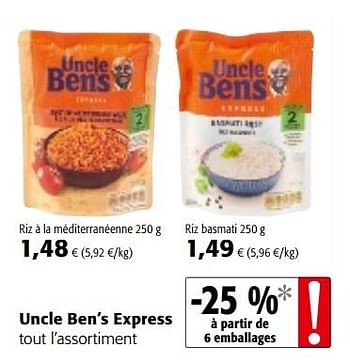 Riz à la Méditerranéenne - Uncle Ben's - 250 g, oncle ben riz 
