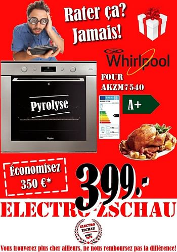 Promoties Whirlpool four akzm7540 - Whirlpool - Geldig van 30/11/2017 tot 30/12/2017 bij Electro Zschau