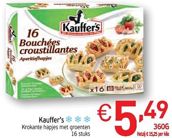 Promoties Kauffer`s krokante hapjes met groenten - Kauffer's - Geldig van 28/11/2017 tot 31/12/2017 bij Intermarche