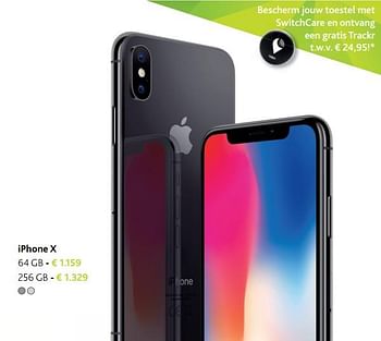 Promotions Apple iphone x 64 gb - Apple - Valide de 30/11/2017 à 06/01/2018 chez Switch