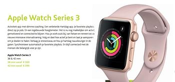 Promoties Apple watch series 3 - Apple - Geldig van 30/11/2017 tot 06/01/2018 bij Switch