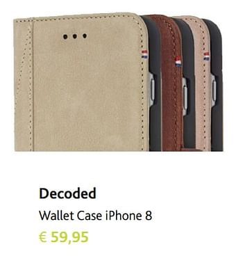 Promotions Decoded wallet case iphone 8 - Decoded - Valide de 30/11/2017 à 06/01/2018 chez Switch