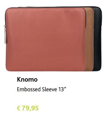 Promoties Knomo embossed sleeve - Knomo - Geldig van 30/11/2017 tot 06/01/2018 bij Switch