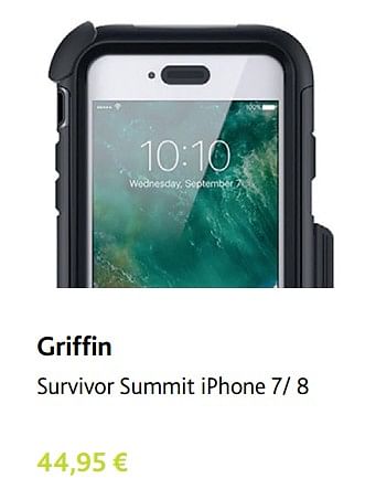 Promotions Griffin survivor summit iphone 7- 8 - Griffin - Valide de 30/11/2017 à 06/01/2018 chez Switch