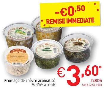 Promoties Fromage de chèvre aromatisé - Huismerk - Intermarche - Geldig van 28/11/2017 tot 31/12/2017 bij Intermarche