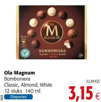 Promotions Ola magnum bomboniera classic, almond, white - Ola - Valide de 29/11/2017 à 12/12/2017 chez Colruyt