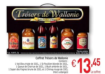 Promotions Coffret trésors de wallonie - Tresors de Wallonie - Valide de 28/11/2017 à 31/12/2017 chez Intermarche