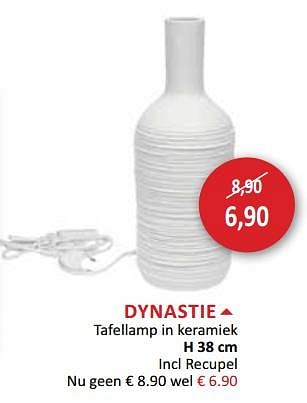Promoties Dynastie tafellamp - Huismerk - Weba - Geldig van 29/11/2017 tot 28/12/2017 bij Weba