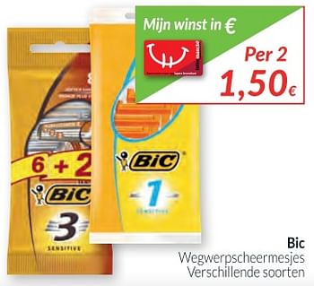 Promoties Bic wegwerpscheermesjes - BIC - Geldig van 01/12/2017 tot 31/12/2017 bij Intermarche