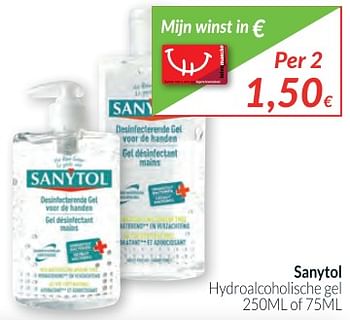 Promoties Sanytol hydroalcoholische gel - Sanytol - Geldig van 01/12/2017 tot 31/12/2017 bij Intermarche