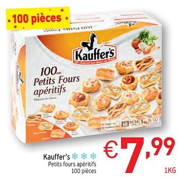 Promotions Kauffer`s petits fours apéritifs - Kauffer's - Valide de 28/11/2017 à 31/12/2017 chez Intermarche